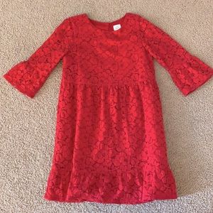 Romantic and beautiful red dress for girl.